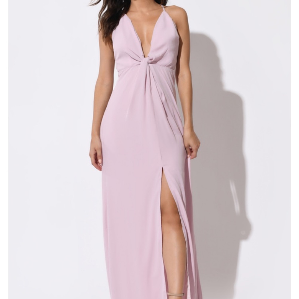 Dusty Lavender Formal Floor Length Dress